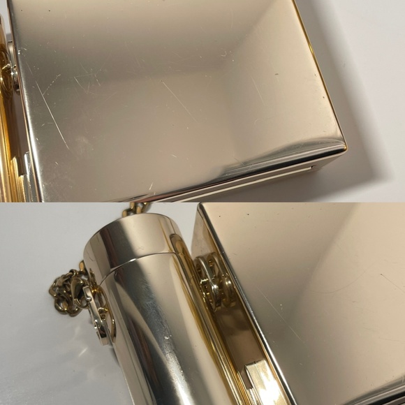 DIOR ROUGE Gold Minaudiere Pouch Clutch Handbag LIMITED EDITION 2021 Christmas - Picture 16 of 16